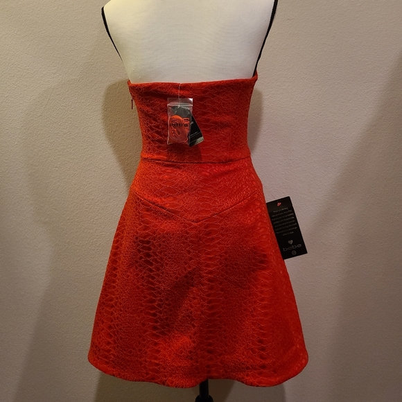 Bebe Snakeskin Sweetheart Dress - Picture 3 of 6